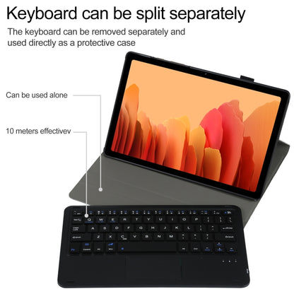 A500-A Detachable Bluetooth Keyboard Ultrathin Horizontal Flip Leather Tablet Case with Touchpad & Holder for Samsung Galaxy Tab A7 10.4 (2020) T500 / T505(Black) - Samsung Keyboard by buy2fix | Online Shopping UK | buy2fix