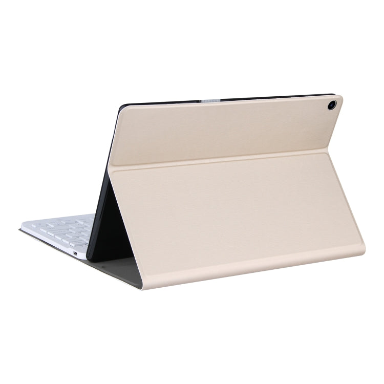 DY-M10ReL 2 in 1 Removable Bluetooth Keyboard + Protective Leather Tablet Case with Holder for Lenovo Tab M10 FHD REL(Gold) - Lenovo Keyboard by buy2fix | Online Shopping UK | buy2fix