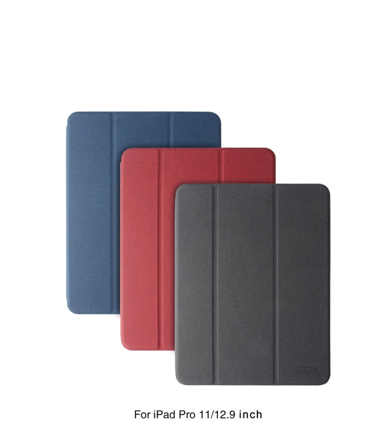 Mutural Exquisite Series Cloth Texture PU+TPU Leather Case for iPad Pro 12.9 inch (2018), with 3-Fold Holder & Pen Slot & Sleep & Wake-up Function - More iPad Cases by Mutural | Online Shopping UK | buy2fix