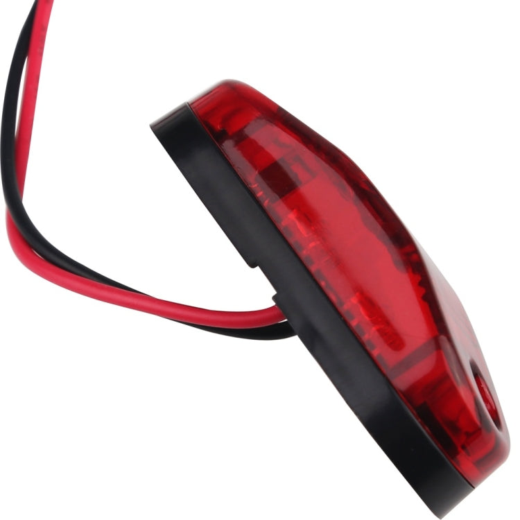 10-30V Oval Clearing Truck Trailer Side Marker Light (Red) - Clearance Lights by YWXLight | Online Shopping UK | buy2fix