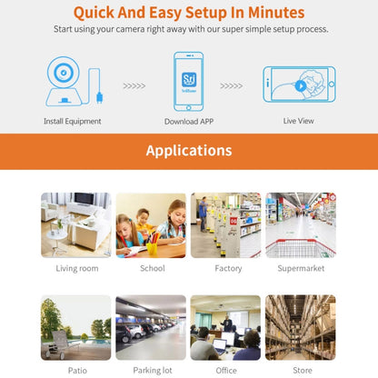 SriHome SH025 2.0 Million Pixels 1080P HD AI Auto-tracking IP Camera, Support Two Way Audio / Motion Tracking / Humanoid Detection / Night Vision / TF Card, AU Plug - Security by SriHome | Online Shopping UK | buy2fix