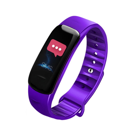 C1S 0.96 inches IPS Color Screen Smart Bracelet IP67 Waterproof, Support Call Reminder /Heart Rate Monitoring /Blood Pressure Monitoring /Sleep Monitoring /Sedentary Reminder / Remote Control (Purple) - Smart Wear by buy2fix | Online Shopping UK | buy2fix