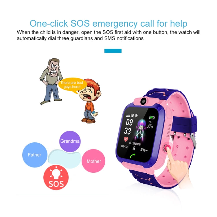 Q120 1.44 inch Color Screen Smartwatch for Children IP67 Waterproof, Support LBS Positioning / Two-way Dialing / One-key First-aid / Voice Monitoring / Setracker APP(Pink) - Smart Wear by buy2fix | Online Shopping UK | buy2fix