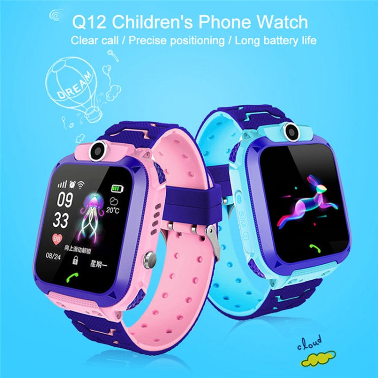 Q12 1.44 inch Color Screen Smartwatch for Children, Not Waterproof, Support LBS Positioning / Two-way Dialing / SOS / Voice Monitoring / Setracker APP (Blue) - Smart Wear by buy2fix | Online Shopping UK | buy2fix