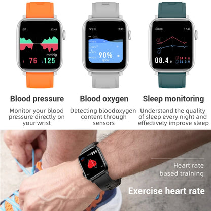 SE02 Bluetooth Smart Sports Watch, Support Heart Rate / Blood Pressure / Blood Oxygen Monitoring & Sleep Monitoring & Sedentary Reminder (Orange) - Smart Wear by buy2fix | Online Shopping UK | buy2fix