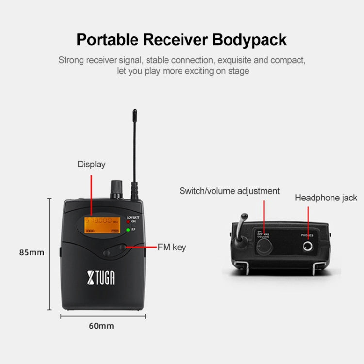 IEM1200 Wireless Transmitter 8 Bodypack Stage Singer In-Ear Monitor System(EU Plug) - Consumer Electronics by buy2fix | Online Shopping UK | buy2fix