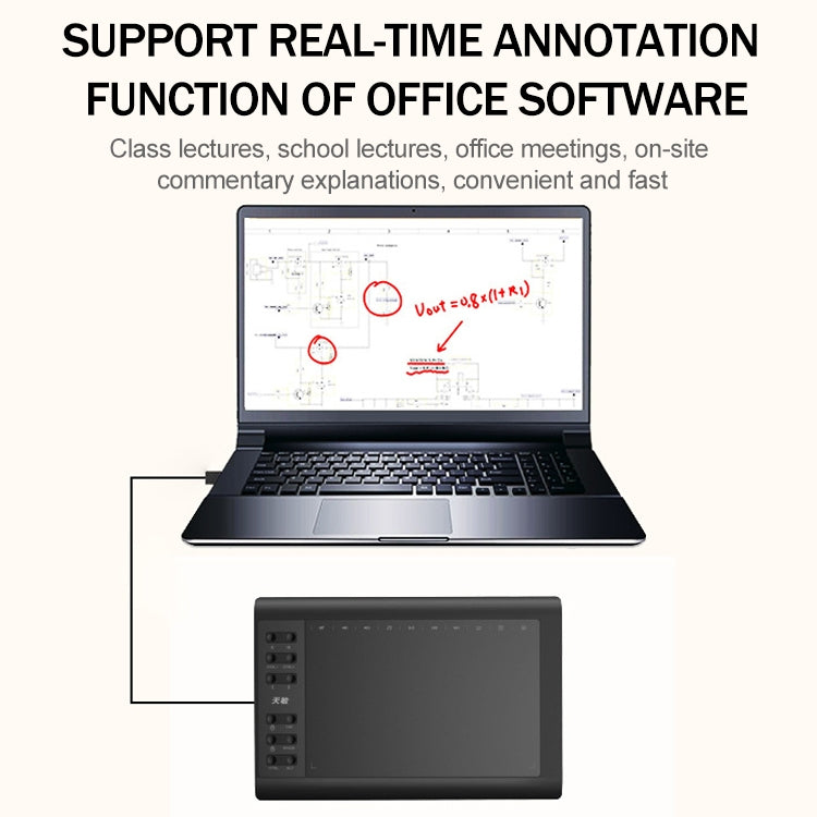 10Moons G10 Mobile Phone Tablet Computer Drawing Digital Screen with 8192 Passive Pen -  by 10Moons | Online Shopping UK | buy2fix