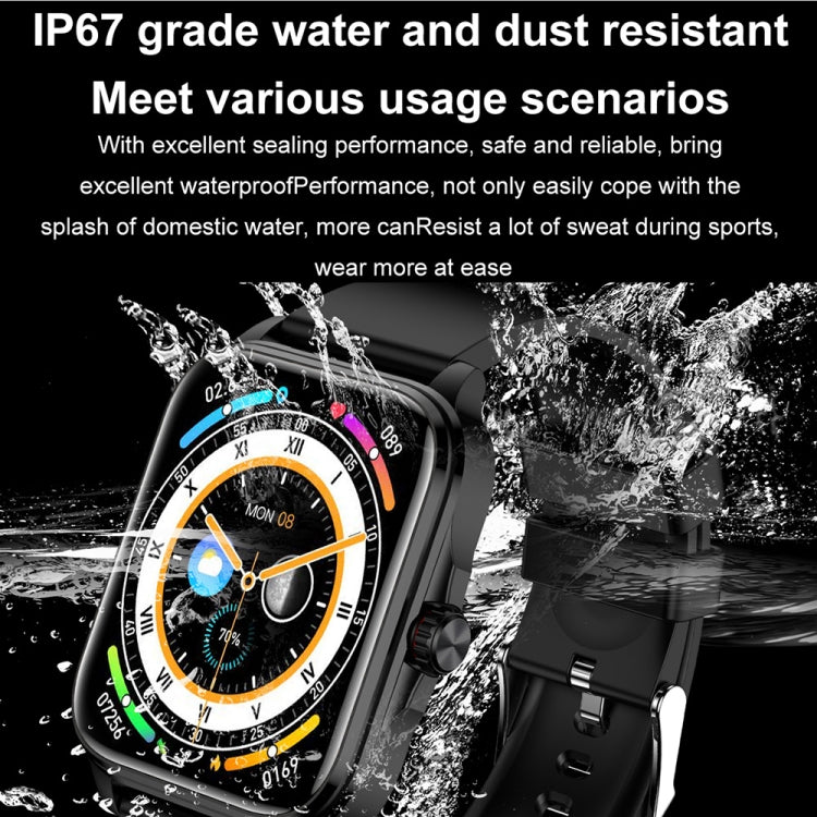 T90 1.91 inch IPS Screen IP67 Waterproof Smart Watch, Support Bluetooth Call / Non-invasive Blood Sugar (Dark Blue) - Smart Watches by buy2fix | Online Shopping UK | buy2fix