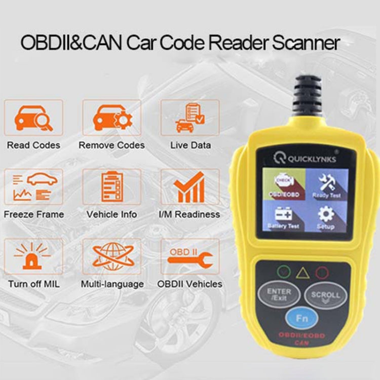 T49-1 Handheld OBDII Scanner Engine Reader Car Diagnostics Tool - In Car by buy2fix | Online Shopping UK | buy2fix