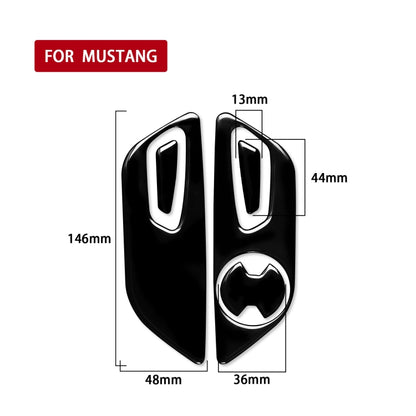 For Ford Mustang 2015-2020 Car Seat Adjustment Button Decorative Sticker, Right Drive (Black) - In Car by buy2fix | Online Shopping UK | buy2fix