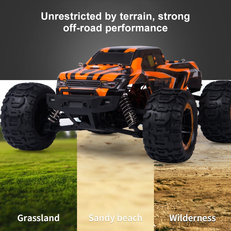 SG-1601 Brush Version 2.4G Remote Control Competitive Bigfoot Off-road Vehicle 1:16 Sturdy and Playable Four-wheel Drive Toy Car Model with LED Headlights & Head-up Wheels (Orange) - RC Cars by buy2fix | Online Shopping UK | buy2fix