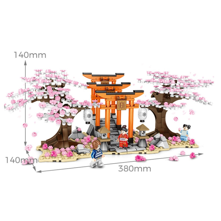 SEMBO 601075 Cherry Blossom Series Puzzle Assembled Toy Small Particle Building Blocks - Building Blocks by buy2fix | Online Shopping UK | buy2fix