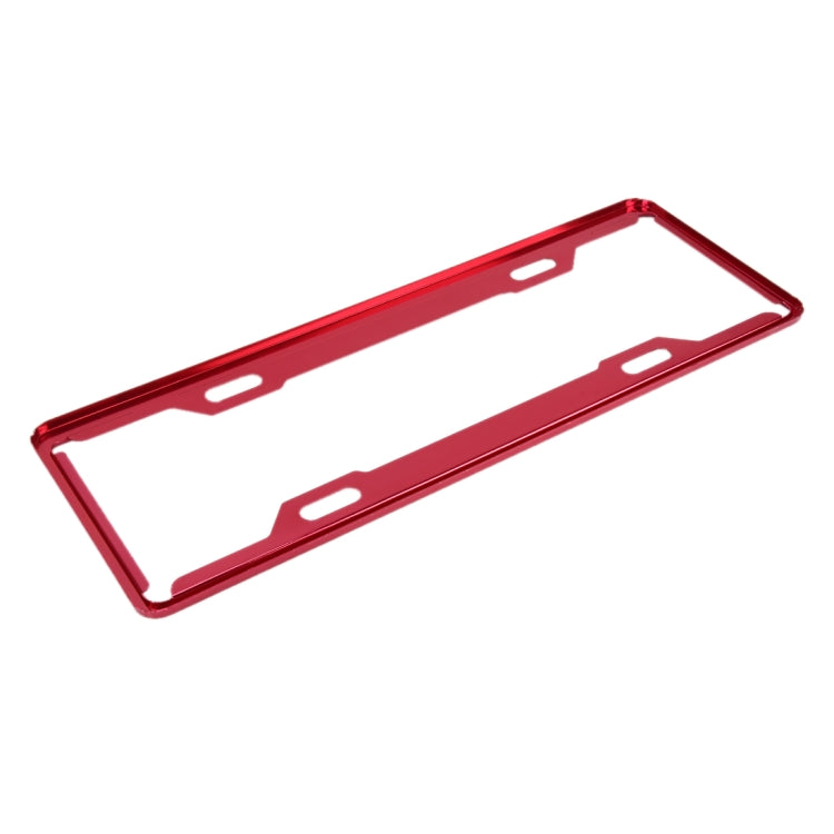 2 PCS Car License Plate Frames Car Styling License Plate Frame Aluminum Alloy Universal License Plate Holder Car Accessories(Red) - License Plate Covers & Frames by buy2fix | Online Shopping UK | buy2fix