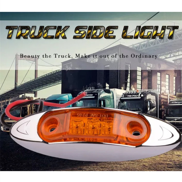 10 PCS DC 10-30V Car Truck Trailer Piranha 3-LED Side Marker Indicator Lights Bulb Lamp, Light Color: Yellow - Clearance Lights by buy2fix | Online Shopping UK | buy2fix