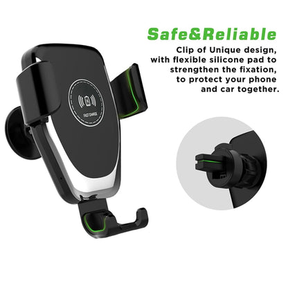 Car Air Outlet Bracket Wireless Charger Qi Standard Wireless Charger(Black) - In Car by buy2fix | Online Shopping UK | buy2fix