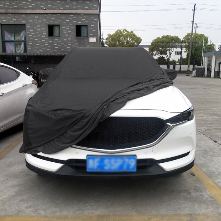 Anti-Dust Anti-UV Heat-insulating Elastic Force Cotton Car Cover for Hatchback Car, Size: 3.9m~4.19m(Black) - PE Material by buy2fix | Online Shopping UK | buy2fix