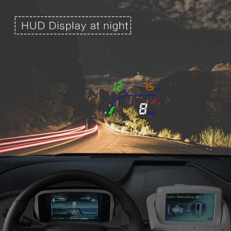 T100 OBD2 4 inch Vehicle-mounted Head Up Display Security System, Support Car Speed / Engine Revolving Speed Display / Instantaneous Fuel Consumption / Detection and Elimination Fault Code - Head Up Display System by buy2fix | Online Shopping UK | buy2fix