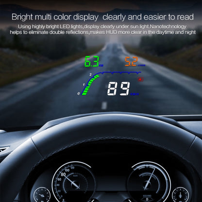 T100 OBD2 4 inch Vehicle-mounted Head Up Display Security System, Support Car Speed / Engine Revolving Speed Display / Instantaneous Fuel Consumption / Detection and Elimination Fault Code - Head Up Display System by buy2fix | Online Shopping UK | buy2fix