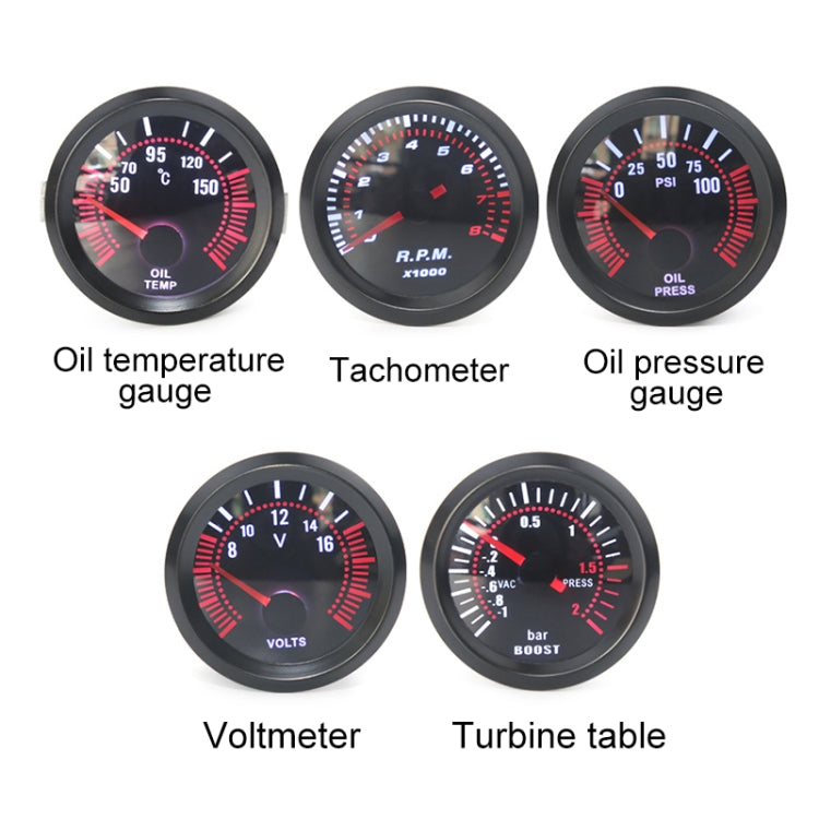 52mm 12V Universal Car Modified Bar Boost Gauge - In Car by buy2fix | Online Shopping UK | buy2fix