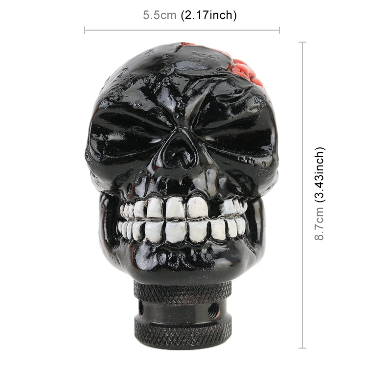 Universal Skull Head Shape Manual or Automatic Gear Shift Knob, Size: 8.7x5.5cm (Black) - Shift Knob by buy2fix | Online Shopping UK | buy2fix