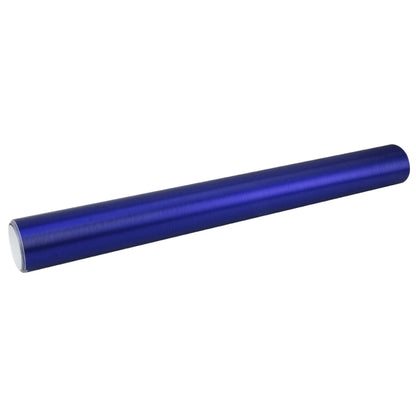 1.52 * 0.5m Waterproof PVC Wire Drawing Brushed Chrome Vinyl Wrap Car Sticker Automobile Ice Film Stickers Car Styling Matte Brushed Car Wrap Vinyl Film (Dark Blue) - Auto Film by buy2fix | Online Shopping UK | buy2fix