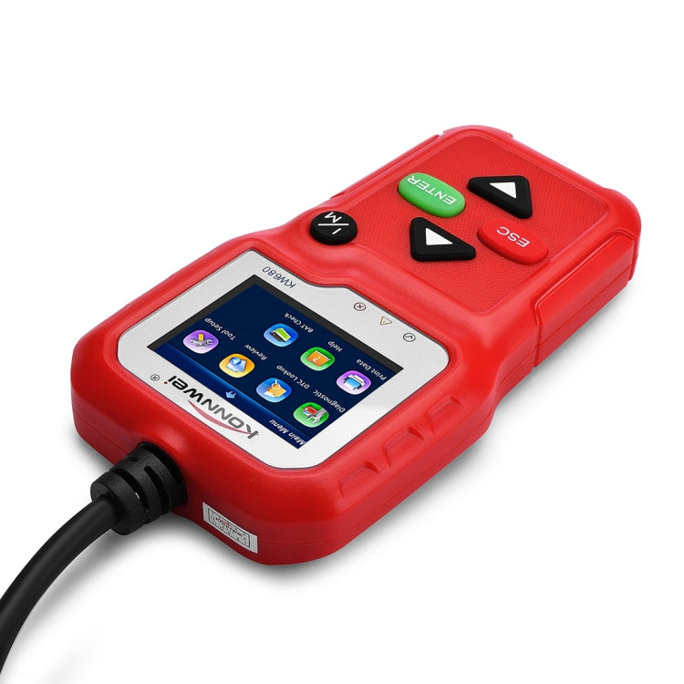 KONNWEI KW680 Mini OBDII Car Auto Diagnostic Scan Tools  Auto Scan Adapter Scan Tool (Can Detect Battery and Voltage, Only Detect 12V Gasoline Car)(Red) - Code Readers & Scan Tools by KONNWEI | Online Shopping UK | buy2fix