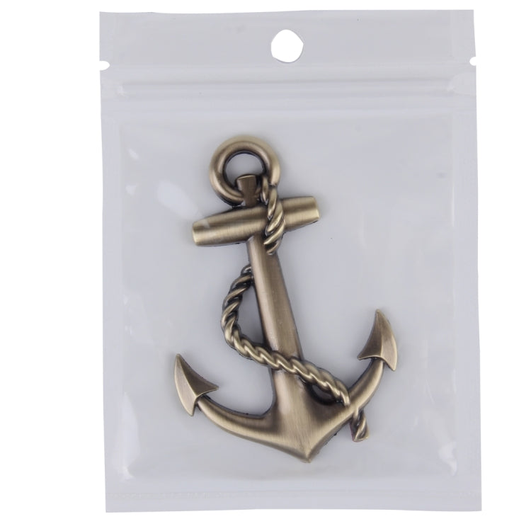 Ship Anchor Shape Car Auto Metal Free Stickers(Gold) - 3D Metal Sticker by buy2fix | Online Shopping UK | buy2fix