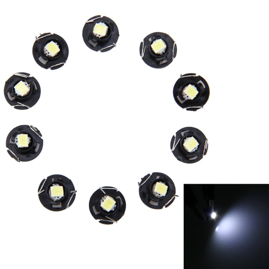 10 PCS 0.5W T4.2 Wedge Instrument Panel LED Light Dashboard Gauge Cluster Indicator Lamp Bulb(White Light) - Instrument Lights by buy2fix | Online Shopping UK | buy2fix