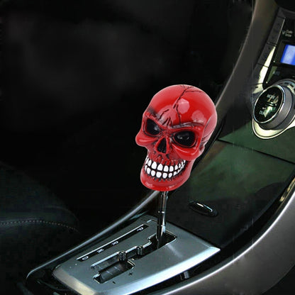 Universal Skull Head Shape ABS Manual or Automatic Gear Shift Knob with Three Rubber Covers Fit for All Car(Red) - Shift Knob by buy2fix | Online Shopping UK | buy2fix