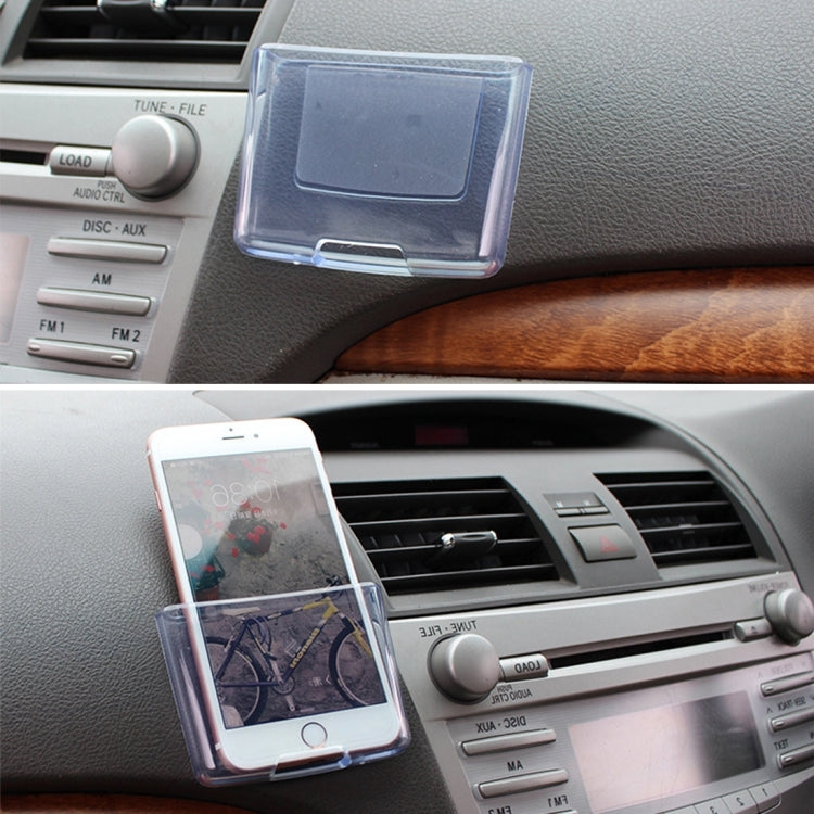 SHUNWEI Car Storage Bag Car Storage Box Bonded Phone Holder Transparent Mobile Phone Box - In Car by SHUNWEI | Online Shopping UK | buy2fix