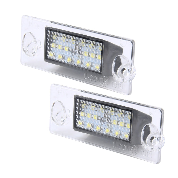 2 PCS License Plate Light with 18  SMD-3528 Lamps for Audi，2W 120LM, DC12V (White Light) - License Plate Lights by buy2fix | Online Shopping UK | buy2fix