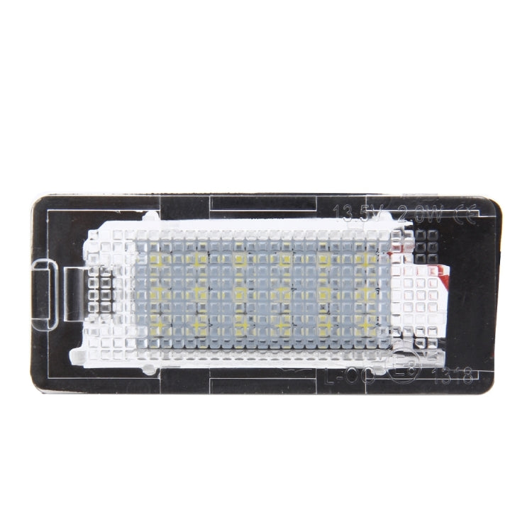 2 PCS License Plate Light with 18  SMD-3528 Lamps for Volkswagen,2W 120LM,6000K, DC12V(White Light) - License Plate Lights by buy2fix | Online Shopping UK | buy2fix