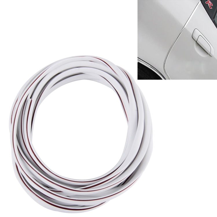 5m Car Decorative Strip PVC Chrome Decoration Strip Door Seal Window Seal(White) - Decorative Strip by buy2fix | Online Shopping UK | buy2fix