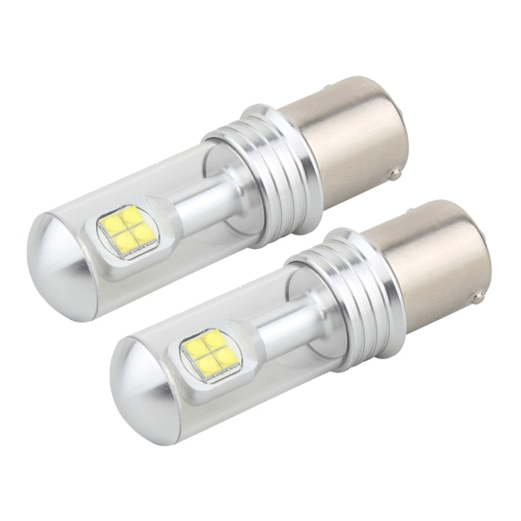 2 PCS  1156/BA15S 40W 800 LM 6000K Car Turn Light Backup Light Brake Light with 8 CREE Lamps, DC 12V(White Light) - In Car by buy2fix | Online Shopping UK | buy2fix