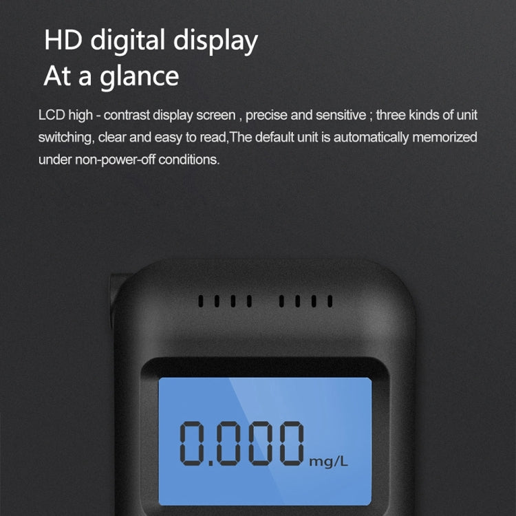 Original Xiaomi Youpin HD-JJCSY01 Lydsto Digital Alcohol Tester (Black) - In Car by Xiaomi | Online Shopping UK | buy2fix