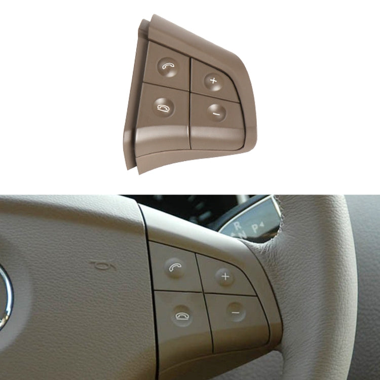 Car Right Side 4-button Steering Wheel Switch Buttons Panel 1648200110 for Mercedes-Benz W164, Left Driving (Coffee) - In Car by buy2fix | Online Shopping UK | buy2fix