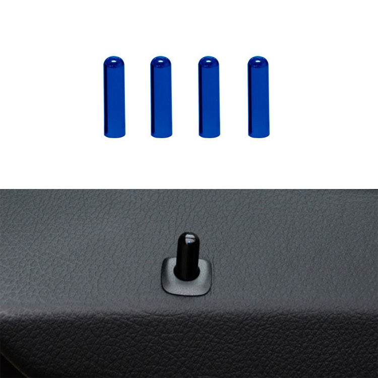 4 in 1 Car Door Latch Pin Door Screw Knob Cap Cover Trim for BMW F10, Left Driving (Blue) - In Car by buy2fix | Online Shopping UK | buy2fix