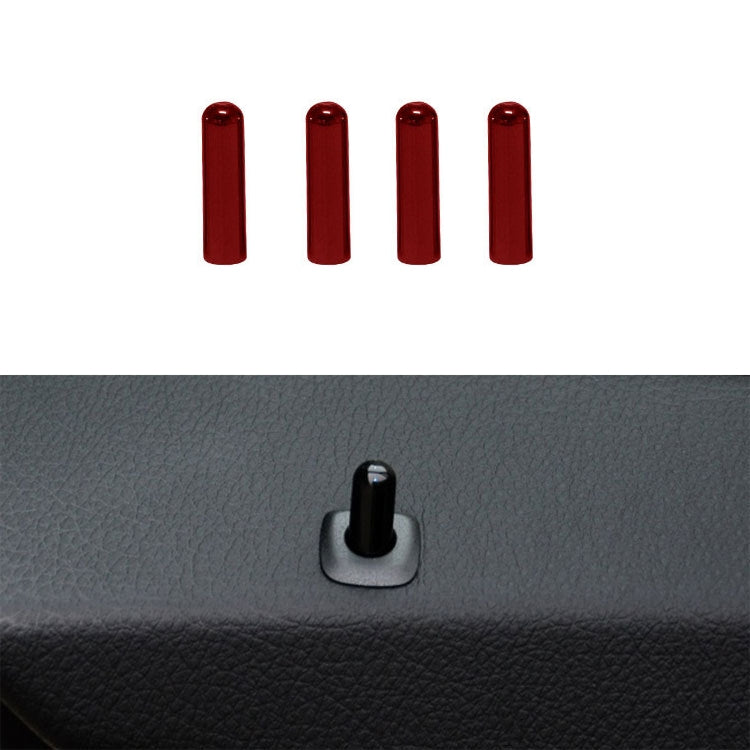 4 in 1 Car Door Latch Pin Door Screw Knob Cap Cover Trim for BMW F10, Left Driving (Red) - In Car by buy2fix | Online Shopping UK | buy2fix