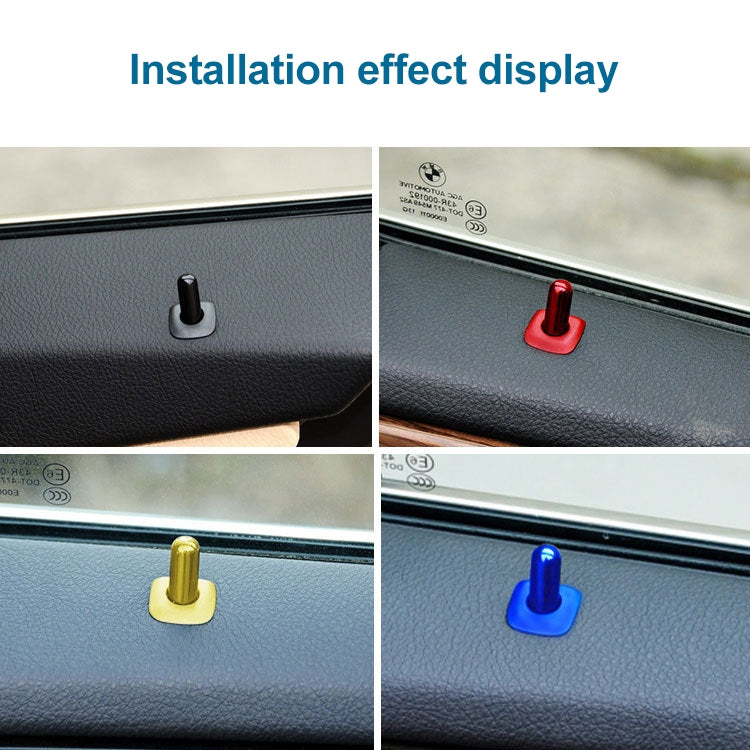 4 in 1 Car Door Latch Pin Door Screw Knob Cap Cover Trim for BMW F10, Left Driving (Red) - In Car by buy2fix | Online Shopping UK | buy2fix