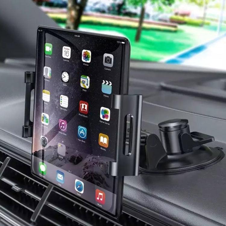 Car Dashboard Tablet Holder PVC Suction Cup Windshield Bracket + Tray - In Car by buy2fix | Online Shopping UK | buy2fix