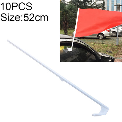 10 PCS 52cm Clip-type Car Window Plastic Flagpole, No Flag -  by buy2fix | Online Shopping UK | buy2fix