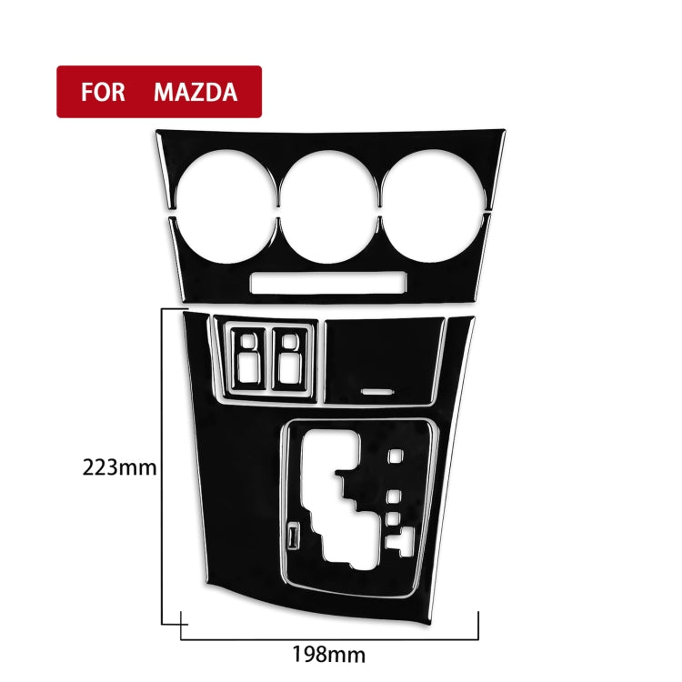 For Mazda 3 Axela 2010-2013 9 in 1 Car AC Gear Panel Set D Decorative Sticker, Right Drive - In Car by buy2fix | Online Shopping UK | buy2fix