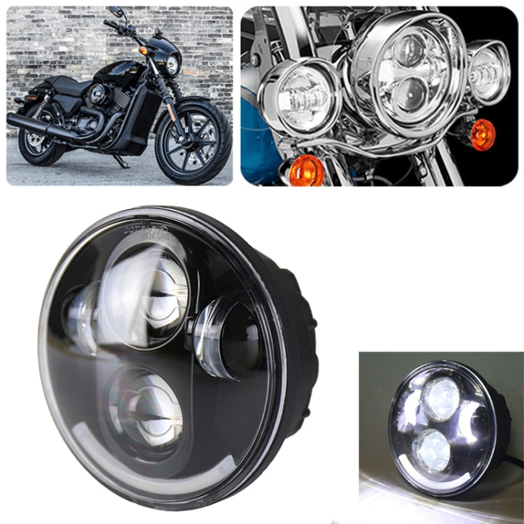 5.75 inch DC12V 6000K-6500K 40W Car LED Headlight for Harley(Black) - In Car by buy2fix | Online Shopping UK | buy2fix