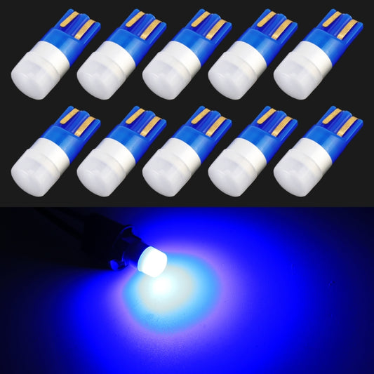 10 PCS T10 / W5W / 168 / 194 DC12V / 0.6W 1LEDs SMD-3030 Car Clearance Light (Blue Light) - In Car by buy2fix | Online Shopping UK | buy2fix