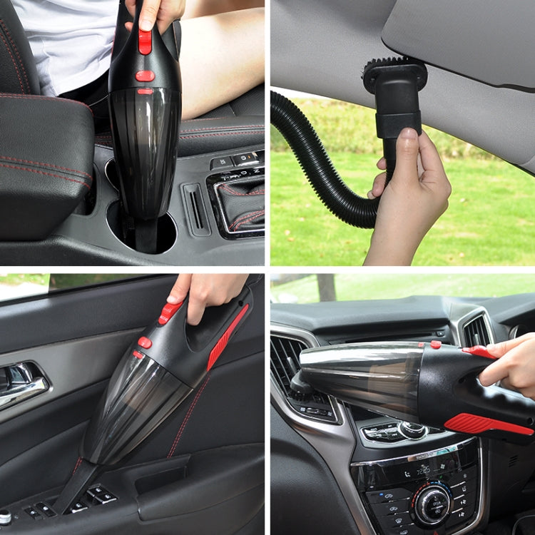 Car Wired Portable 120W Handheld Powerful Vacuum Cleaner with LED Light Cable Length: 5m(Black) -  by buy2fix | Online Shopping UK | buy2fix