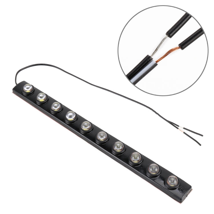 10LEDs SMD-5050 DC12V / 2.2W / 5500K / 112LM Car Daytime Running Light - In Car by buy2fix | Online Shopping UK | buy2fix