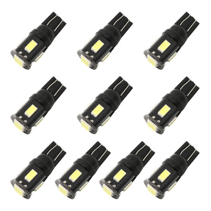 10 PCS T10 DC12V / 1.5W / 6000K / 80LM Car Decoding LED Clearance Lights with 6LEDs SMD-5630 Lamp Beads - In Car by buy2fix | Online Shopping UK | buy2fix