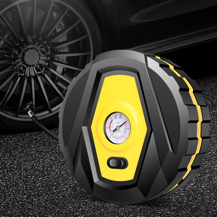 DC12V 120W Portable Multifunctional Round Car Air Pump with Pointer - In Car by buy2fix | Online Shopping UK | buy2fix