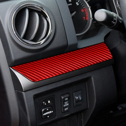 3 PCS / Set Carbon Fiber Car Center Console Strip Decorative Sticker for Toyota Tundra 2014-2018,Left Drive (Red) - In Car by buy2fix | Online Shopping UK | buy2fix