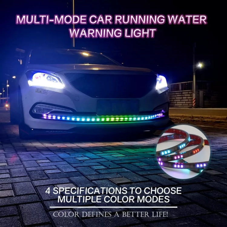 Z12-120CM 120cm DC12V-24V Car Front Grille LED RGB Daytime Running Lights Strip Colorful Lamp - In Car by buy2fix | Online Shopping UK | buy2fix